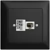Boîte de raccordement ENC 1×TT,1×RJ45/u 4P EDIZIOdue noir ITplus ITM 