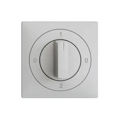 Kit frontal EDIZIOdue 0-1-0-2 60×60mm gris clair pour interrupteur rotatif 