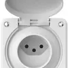 Presa INC robusto 1×tipo 13 luminoso IP55 bianco 