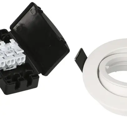 Spot INC MAX HAURI maxLUCE GU10 trou Ø68mm avec ressort de tensionn blanc 