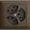 Prise INC 3×T23 16A EDIZIOdue coffee, avec bornes enf. 