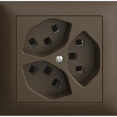 Prise INC 3×T23 16A EDIZIOdue coffee, avec bornes enf. 