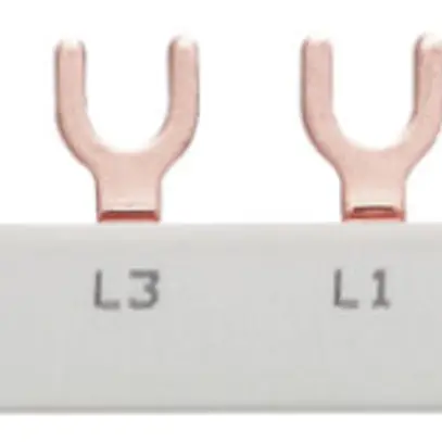 Peigne de raccordement Hager 3P 3L fourche 10mm² 63A 210×12mm blanc 