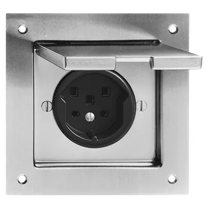 Presa INS FH T25 grd.II nero/ottone nichelato 