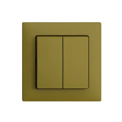 Kit frontale EDIZIOdue olive 60×60mm bottone doppio 