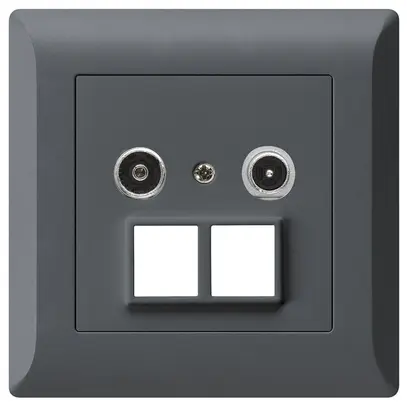 Prise multimédia ENC kallysto.line R/TV 10.5dB 2GHz anthracite 