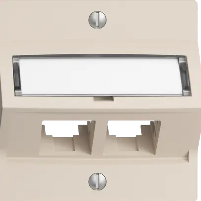 Kit de montage S-One EDIZIOdue F pour 2×RJ45 oblique, crema 