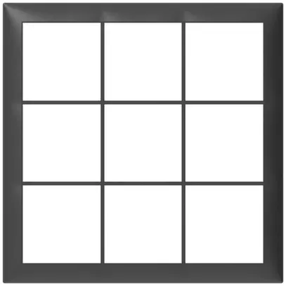 Cadre de recouvrement SIDUS 3×3 anthracite 