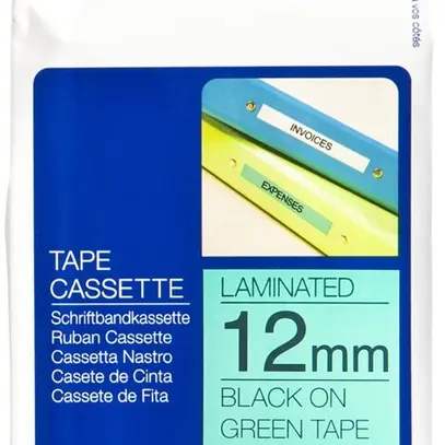 Cassette ruban Brother TZe-731 12mm×8m, vert/noir 