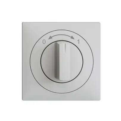 Kit frontale EDIZIOdue 0<->1 grigio chiaro 60×60mm per pulsante girevole 