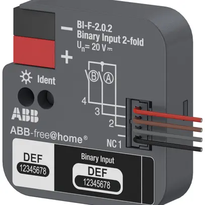 Entrée binaire INC ABB-free@home BI-M-4.230.1.1 4-canaux vérification du contact 