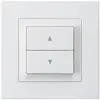 Poussoir pour stores ENC kallysto.pro avec 2 touches blanc bornes enfichables 