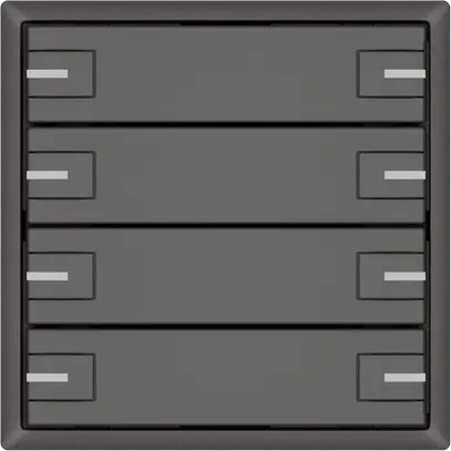 Poussoir universel EDIZIO.liv UNI SNAPFIX® a.LED RGB 4× comm.2T grf 