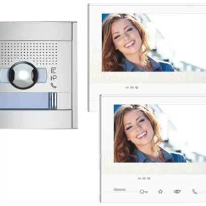 Kit interphone portier vidéo Sfera New Allmetal+2×Classe300 