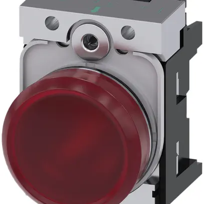 Avvisatore luminoso Siemens SIRIUS ACT c.supporto+LED 230VAC rosso metallo luc. 