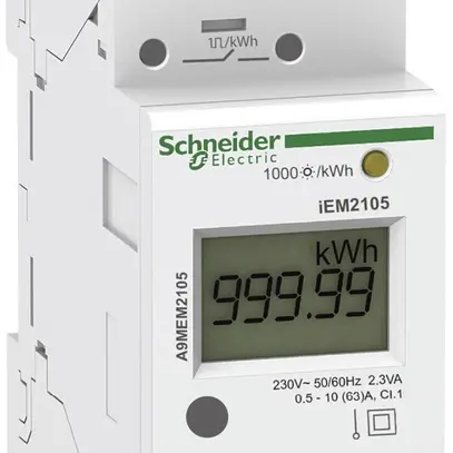 Contatore energia AMD Schneider Electric iEM2105 KWH 1P 63A Plus 