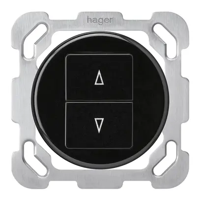 Insert pour interrupteur pour stores ENC basico noir 2-touches bornes enf. 