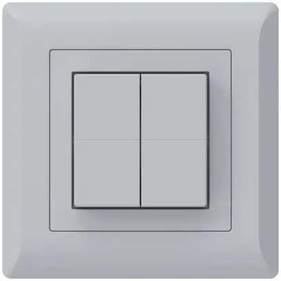 Poussoir sans fil Friends of Hue KLI, 4×, 92×92mm, gris clair 