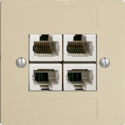 Presa INC 4×RJ45/u 4P sep.EDIZIOdue vanille, ITplus 