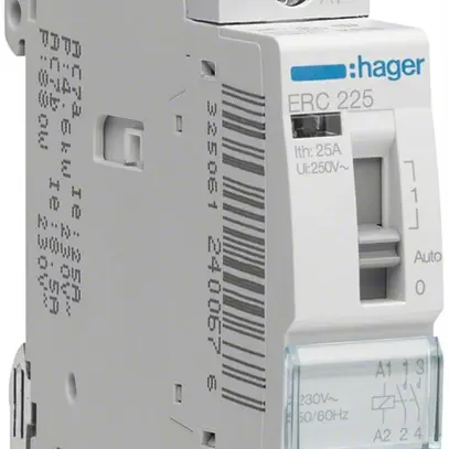 Contacteur AMD Hager ERC 230VAC 2 fermeur 0 ouvreur 25A 1UM 