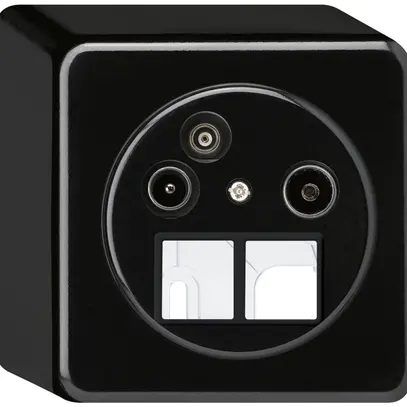 Prise d'antenne AP TV-R-données HMS basico 19dB noir 