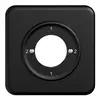 Kit frontal STANDARDdue 2-1-2-1 90×90mm noir pour interrupteur à clé 