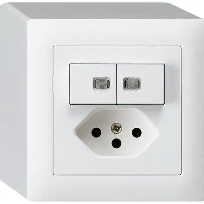 AP-Leuchtkombination 2×AR/1L+T13 weiss kallysto 2 Linsen 