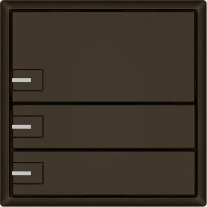 Poussoir universel EDIZIO.liv UNI SNAPFIX® 5…48V a.LED bleu 3× comm.1T br 