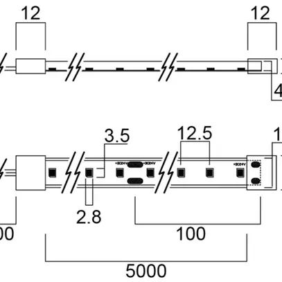 Fascia luminosa LED Feilo Sylvania Flex Pro 24V 14.4W/m 1650lm/m 3000K 5m 