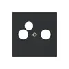 Placca frontale kallysto nero per R/TV-NET 60×60mm 