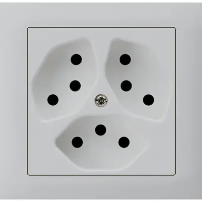 Presa INS kallysto 3×T13 montaggio T scatola INS G3 telaio innesto grigio chiaro 