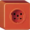 Prise AP HA basico type 25 avec bornes enfichables orange 