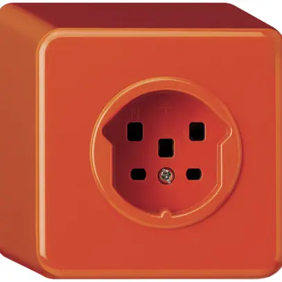 Prise AP HA basico type 25 avec bornes enfichables orange 