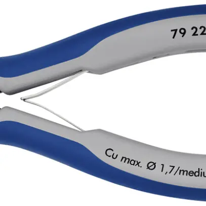 Pince coupante de coté KNIPEX 125mm, 64HRC, Ø0.1…1.7mm/Ø1mm 