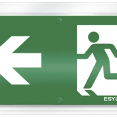 Pannello con pittogramma ESYLUX per SLX freccia v.sinistra 