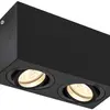 Plafonnier SLV TRILEDO CL GU10 2×10W 163×85×95mm noir 