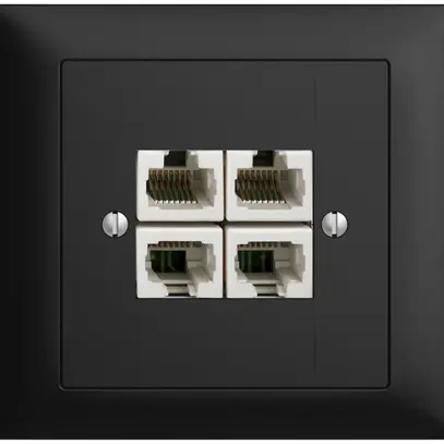 Prise INC 4×RJ45/u 4P sép.no, EDIZIOdue ITplus 