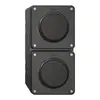 Combinaison NAP NEVO, 2×interrupteur à poussoir schéma 3/1L, noir 