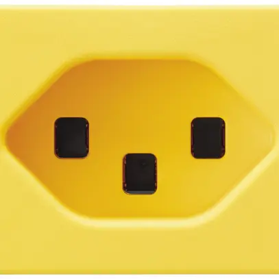 Presa INS FLF Hager tipo 23 giallo con morsetti a innesto 