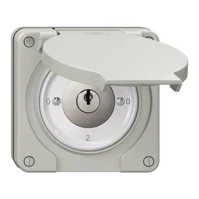 Interrupteur rotatif NUP NEVO, 2/2L, avec serrure&2 clés, KS, 0-1-0-2, grc 