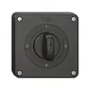 Interrupteur rotatif NUP NEVO, 2/1 L, avec manette, KS, 0-1-0-2, noir 
