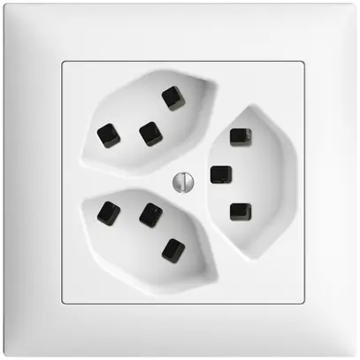 Presa INC 3×T23 16A EDIZIOdue bianco, con morsetti innest. 