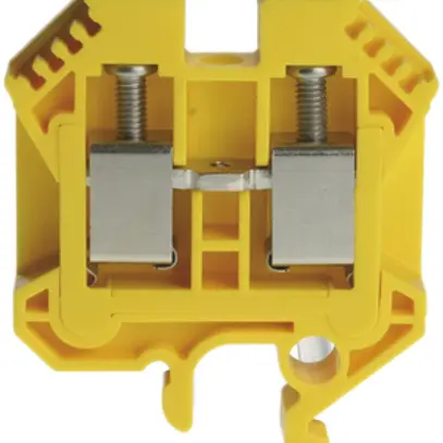 Morsetto di passaggio componibile Woertz 4…10mm² 57A 1000V vite 2×1 G ve/gi 