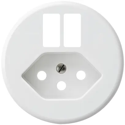 Disque frontal basico H p.prise 2×USB & type 13 blanc 