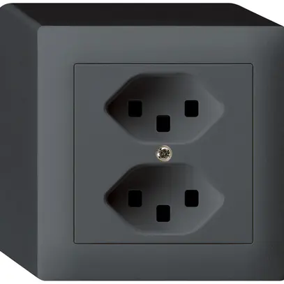 Presa AP kallysto 2×T23 antracite con morsetti ad innesto 