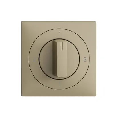 Kit frontal EDIZIOdue 2-1-2-1 60×60mm sand pour interrupteur rotatif 