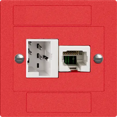 Boîte de raccordement ENC 1×TT,1×RJ45/u 4P EDIZIOdue ITplus ITM berry 