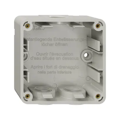 Parte inferiore dell'alloggiamento NAP NEVO, 1×1, c.guarn., H=35mm, 87×87mm, grc 