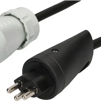 Prolunga MH T23/CEE16A blu 230V H07RN-F3G0.5mm² GDV 1.5m IP44 nero 