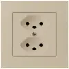 Prise ENC kallysto.pro 2×T13 beige avec sécurité enfants 